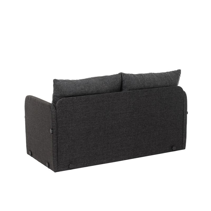 Casa si Gradina - Mobilier - Canapele si coltare - Canapele - Canapea extensibila, Atelier Del Sofa, metal, textil, gri inchis, 128x70x66 cm - Infinity.ro
