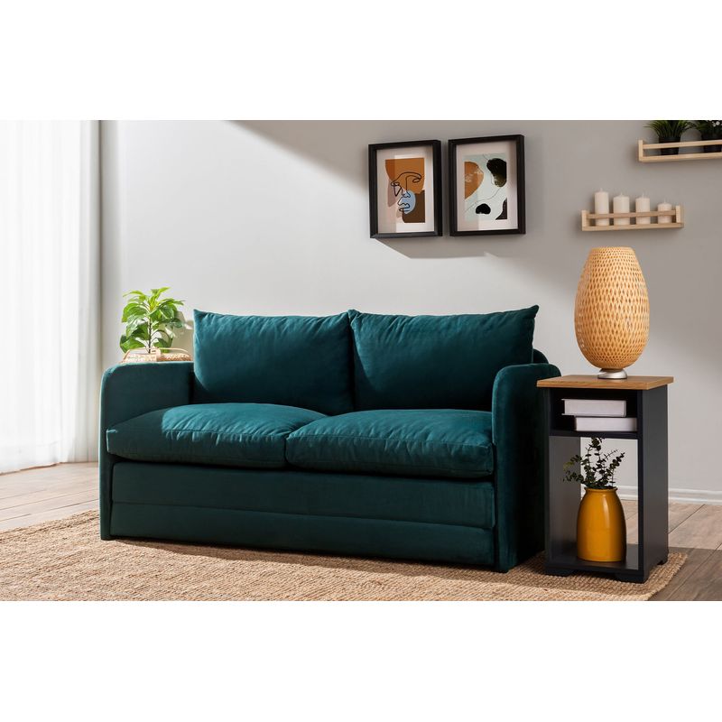 Casa si Gradina - Mobilier - Canapele si coltare - Canapele - Canapea extensibila, Atelier Del Sofa, textil, verde petrol, 200x140 cm - Infinity.ro