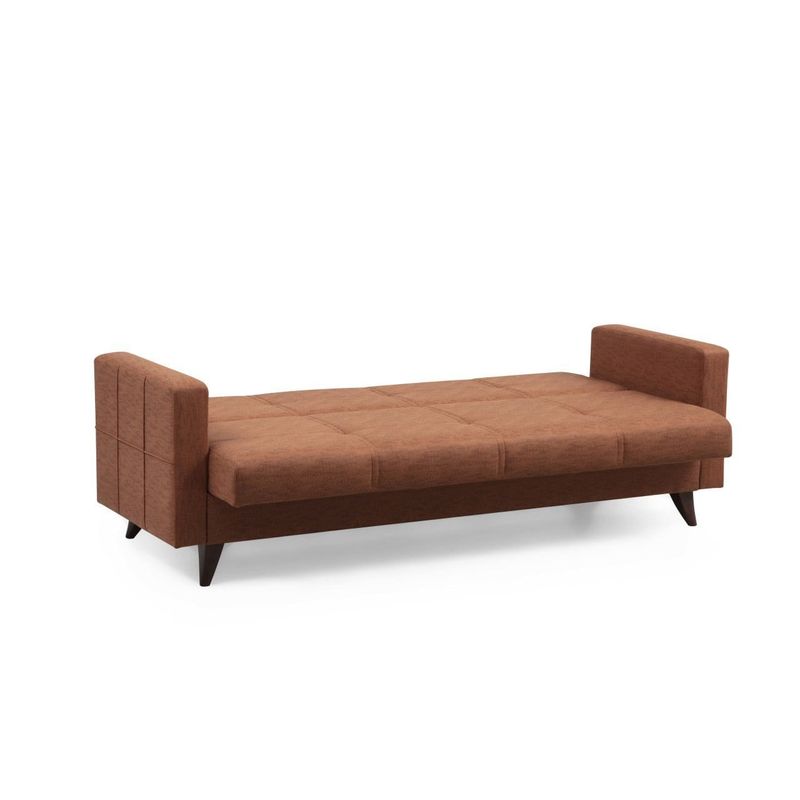 Casa si Gradina - Mobilier - Canapele si coltare - Canapele - Canapea extensibila 3 locuri, Atelier Del Sofa, cadru metal lemn, rosu tigla, 205x86x75 cm - Infinity.ro