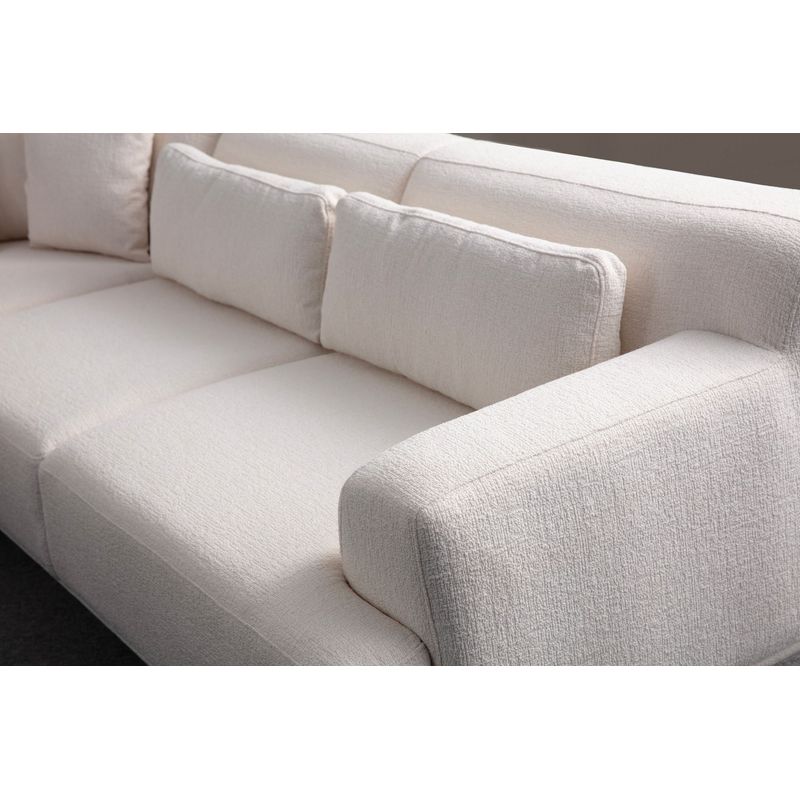Casa si Gradina - Mobilier - Canapele si coltare - Coltare - Coltar, Atelier Del Sofa, lemn fag si pal, alb, 275x275x100 cm - Infinity.ro