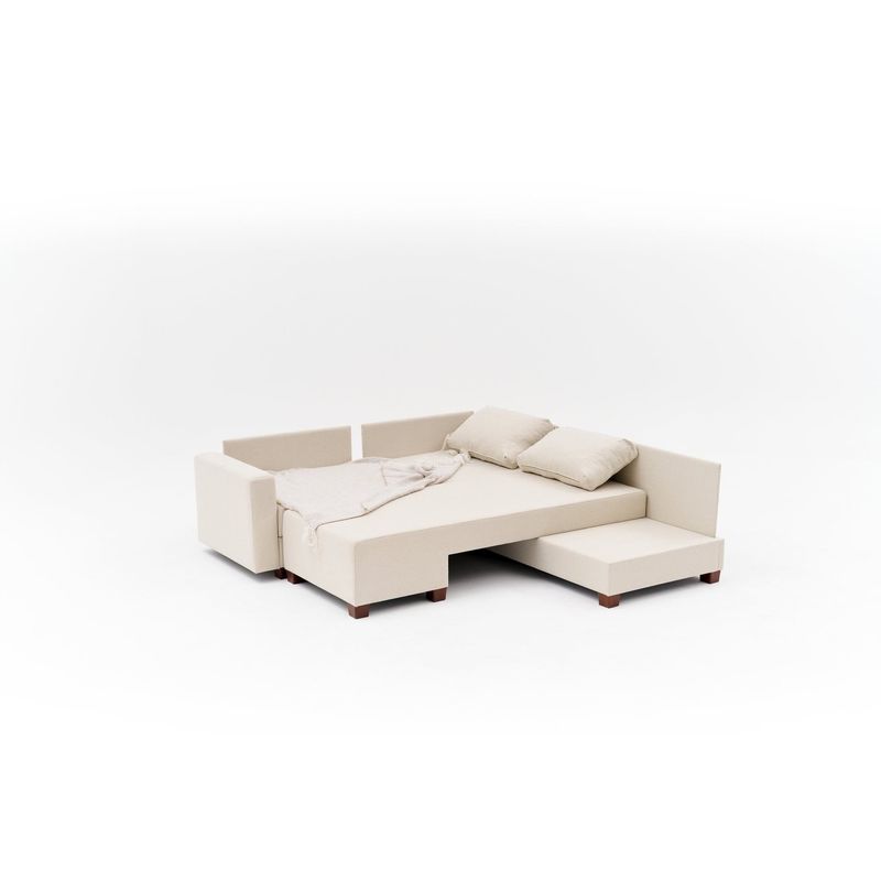 Casa si Gradina - Mobilier - Canapele si coltare - Coltare - Coltar extensibil, Atelier Del Sofa, bumbac si poliester, crem, 280x210x83 cm - Infinity.ro
