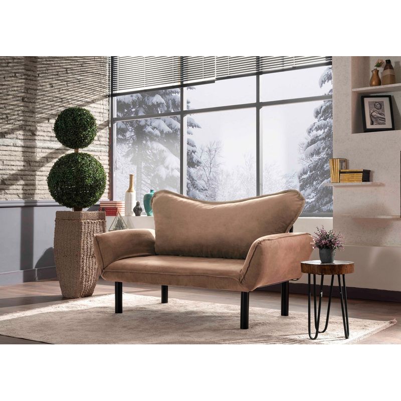 Casa si Gradina - Mobilier - Canapele si coltare - Canapele - Canapea extensibila, Atelier Del Sofa, metal, maro deschis, 150x75x70 cm - Infinity.ro