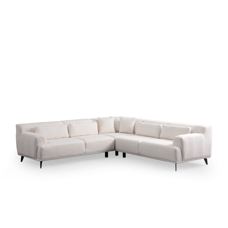 Casa si Gradina - Mobilier - Canapele si coltare - Coltare - Coltar, Atelier Del Sofa, lemn fag si pal, alb, 275x275x100 cm - Infinity.ro