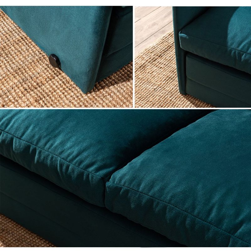 Casa si Gradina - Mobilier - Canapele si coltare - Canapele - Canapea extensibila, Atelier Del Sofa, textil, verde petrol, 200x140 cm - Infinity.ro