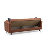 Casa si Gradina - Mobilier - Canapele si coltare - Canapele - Canapea extensibila 3 locuri, Atelier Del Sofa, cadru metal lemn, rosu tigla, 205x86x75 cm - Infinity.ro