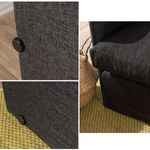 Casa si Gradina - Mobilier - Canapele si coltare - Canapele - Canapea extensibila, Atelier Del Sofa, metal, textil, gri inchis, 128x70x66 cm - Infinity.ro