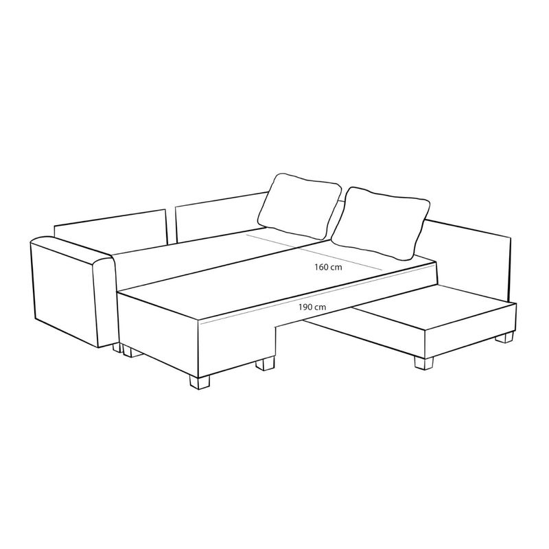 Casa si Gradina - Mobilier - Canapele si coltare - Coltare - Coltar extensibil, Atelier Del Sofa, bumbac si poliester, crem, 280x210x83 cm - Infinity.ro