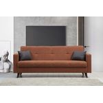 Casa si Gradina - Mobilier - Canapele si coltare - Canapele - Canapea extensibila 3 locuri, Atelier Del Sofa, cadru metal lemn, rosu tigla, 205x86x75 cm - Infinity.ro