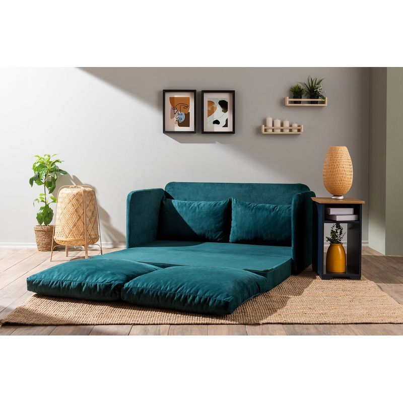Casa si Gradina - Mobilier - Canapele si coltare - Canapele - Canapea extensibila, Atelier Del Sofa, textil, verde petrol, 200x140 cm - Infinity.ro