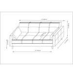 Casa si Gradina - Mobilier - Canapele si coltare - Canapele - Canapea extensibila 3 locuri, Atelier Del Sofa, cadru metal lemn, rosu tigla, 205x86x75 cm - Infinity.ro