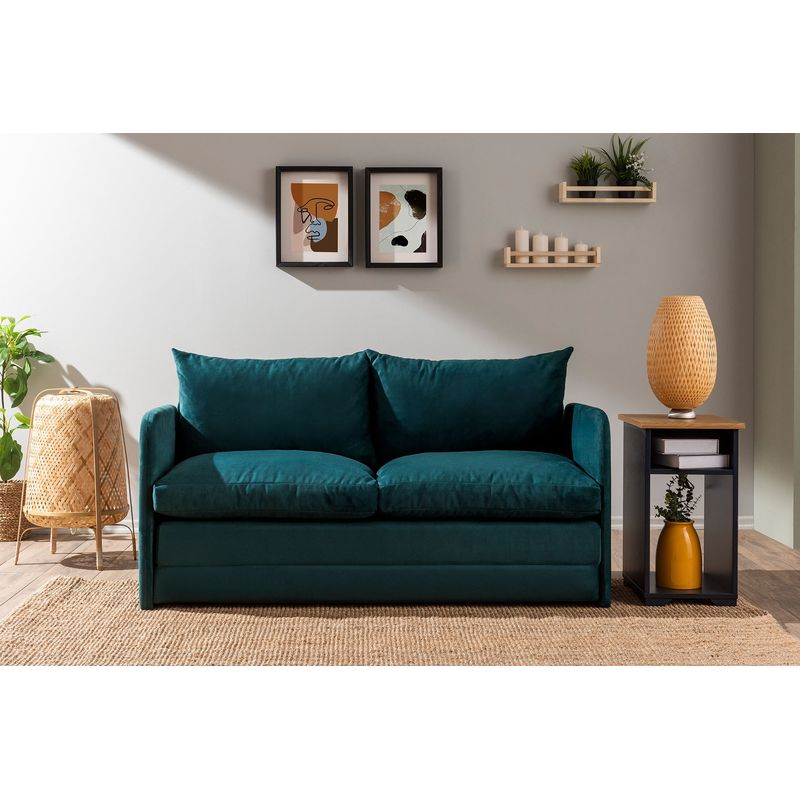 Casa si Gradina - Mobilier - Canapele si coltare - Canapele - Canapea extensibila, Atelier Del Sofa, textil, verde petrol, 200x140 cm - Infinity.ro