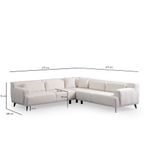 Casa si Gradina - Mobilier - Canapele si coltare - Coltare - Coltar, Atelier Del Sofa, lemn fag si pal, alb, 275x275x100 cm - Infinity.ro