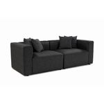 Casa si Gradina - Mobilier - Canapele si coltare - Canapele - Canapea 2 locuri, Atelier Del Sofa, stofa, antracit, 220x90x69 cm - Infinity.ro