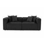 Casa si Gradina - Mobilier - Canapele si coltare - Canapele - Canapea 2 locuri, Atelier Del Sofa, stofa, antracit, 220x90x69 cm - Infinity.ro
