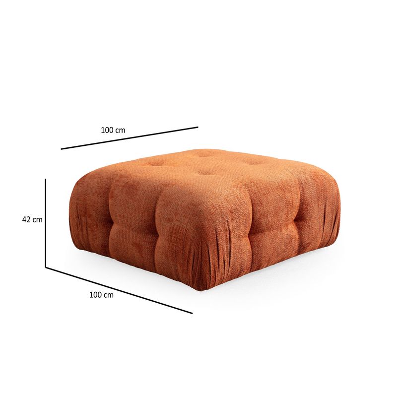 Casa si Gradina - Mobilier - Scaune si fotolii - Tabureti - Taburet, Atelier Del Sofa, poliester, portocaliu, 100x100x42 cm - Infinity.ro
