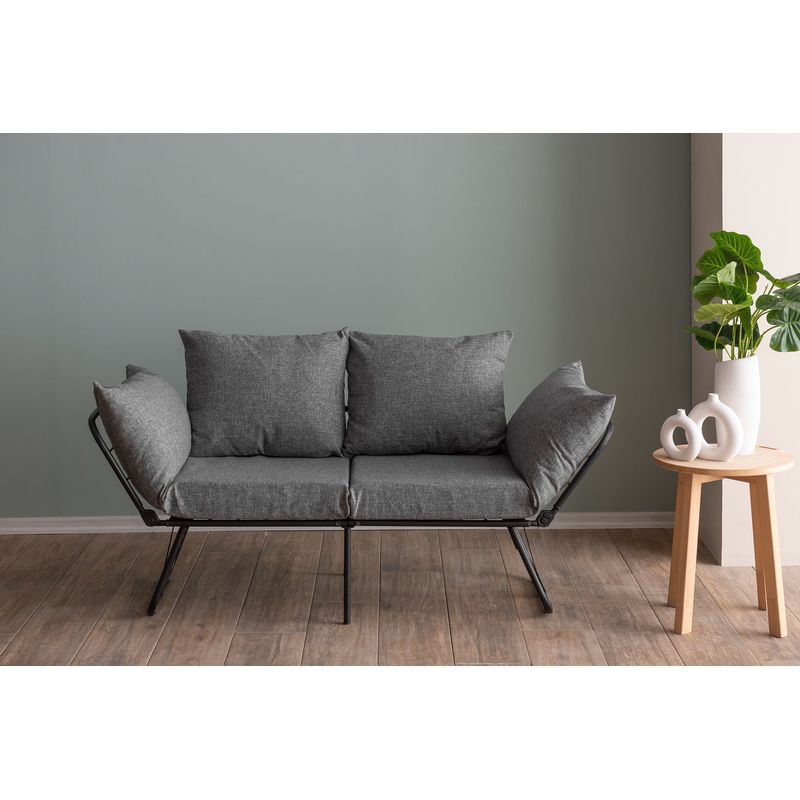 Casa si Gradina - Mobilier - Canapele si coltare - Canapele - Canapea extensibila 2 locuri, Atelier Del Sofa, stofa in, gri deschis, 150x78x60 cm - Infinity.ro