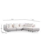 Casa si Gradina - Mobilier - Canapele si coltare - Coltare - Coltar, Atelier Del Sofa, lemn fag si pal, alb, 310x265x102 cm - Infinity.ro