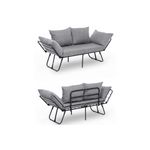Casa si Gradina - Mobilier - Canapele si coltare - Canapele - Canapea extensibila 2 locuri, Atelier Del Sofa, stofa in, gri deschis, 150x78x60 cm - Infinity.ro