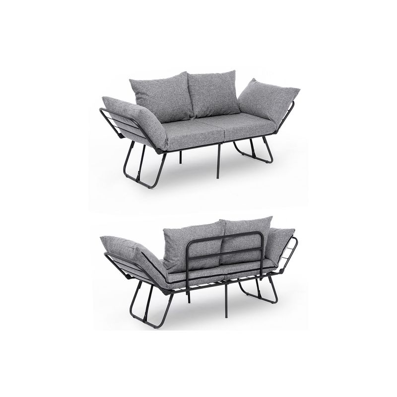 Casa si Gradina - Mobilier - Canapele si coltare - Canapele - Canapea extensibila 2 locuri, Atelier Del Sofa, stofa in, gri deschis, 150x78x60 cm - Infinity.ro