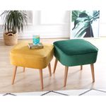 Casa si Gradina - Mobilier - Scaune si fotolii - Tabureti - Taburet, Atelier Del Sofa, catifea, verde, 45x45x43 cm - Infinity.ro