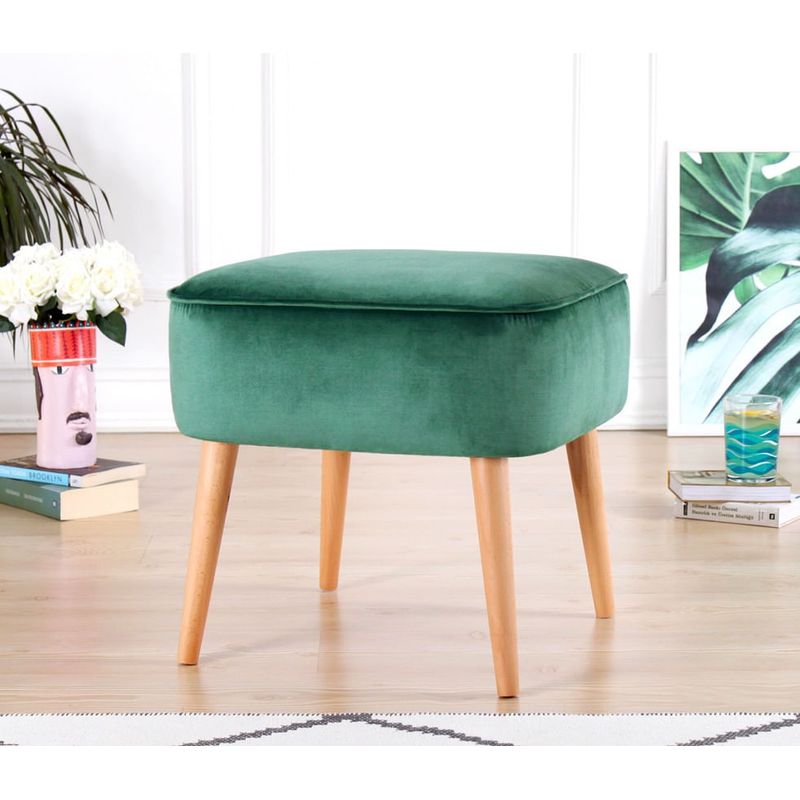 Casa si Gradina - Mobilier - Scaune si fotolii - Tabureti - Taburet, Atelier Del Sofa, catifea, verde, 45x45x43 cm - Infinity.ro