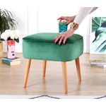 Casa si Gradina - Mobilier - Scaune si fotolii - Tabureti - Taburet, Atelier Del Sofa, catifea, verde, 45x45x43 cm - Infinity.ro