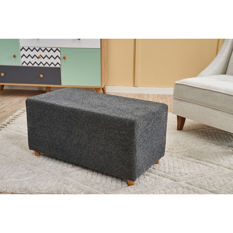 Casa si Gradina - Mobilier - Scaune si fotolii - Tabureti - Puf, Atelier Del Sofa, poliester si bumbac, antracit, 80x40x40 cm - Infinity.ro