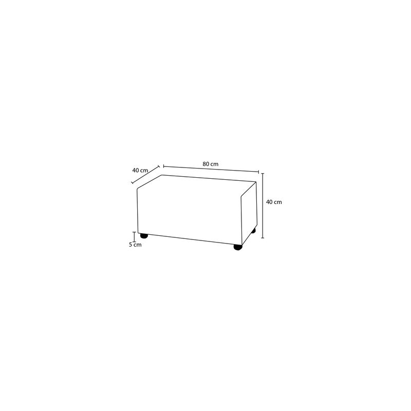 Casa si Gradina - Mobilier - Scaune si fotolii - Tabureti - Puf, Atelier Del Sofa, poliester si bumbac, antracit, 80x40x40 cm - Infinity.ro