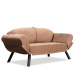 Casa si Gradina - Mobilier - Canapele si coltare - Canapele - Canapea extensibila, Atelier Del Sofa, metal, maro deschis, 177x87x75 cm - Infinity.ro