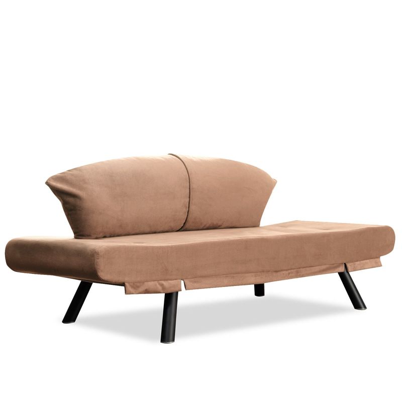 Casa si Gradina - Mobilier - Canapele si coltare - Canapele - Canapea extensibila, Atelier Del Sofa, metal, maro deschis, 177x87x75 cm - Infinity.ro