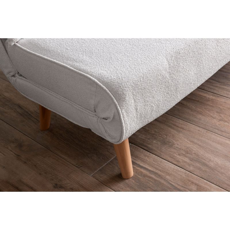 Casa si Gradina - Mobilier - Canapele si coltare - Canapele - Canapea extensibila, Atelier Del Sofa, stofa teddy, alb, 120x180 cm - Infinity.ro