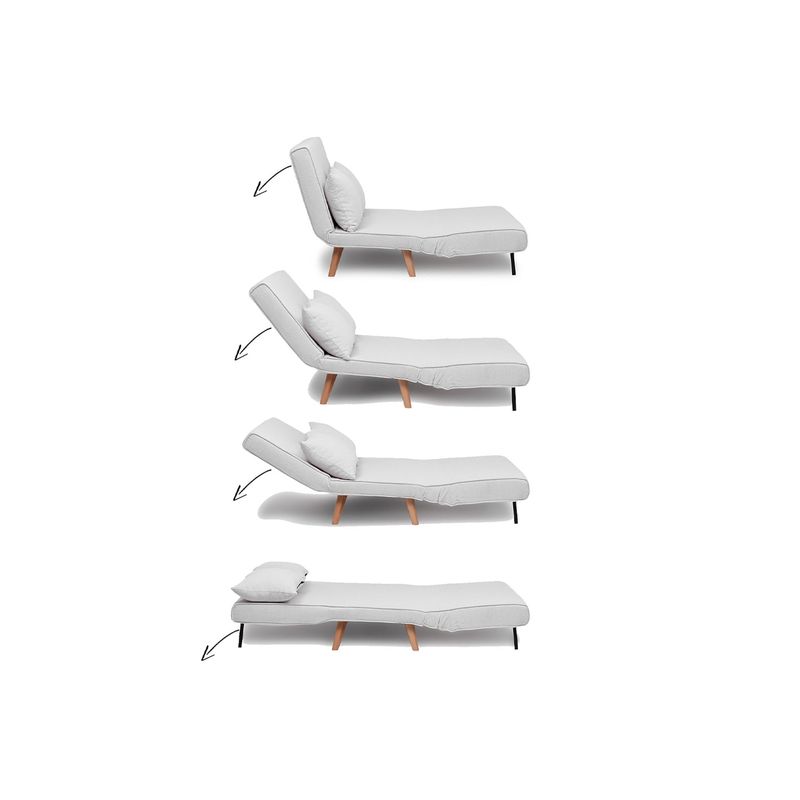 Casa si Gradina - Mobilier - Canapele si coltare - Canapele - Canapea extensibila, Atelier Del Sofa, stofa teddy, alb, 120x180 cm - Infinity.ro