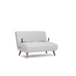 Casa si Gradina - Mobilier - Canapele si coltare - Canapele - Canapea extensibila, Atelier Del Sofa, stofa teddy, alb, 120x180 cm - Infinity.ro