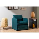 Casa si Gradina - Mobilier - Canapele si coltare - Canapele - Canapea extensibila, Atelier Del Sofa, textil si metal, verde petrol, 68x70x66 cm - Infinity.ro
