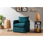 Casa si Gradina - Mobilier - Canapele si coltare - Canapele - Canapea extensibila, Atelier Del Sofa, textil si metal, verde petrol, 68x70x66 cm - Infinity.ro