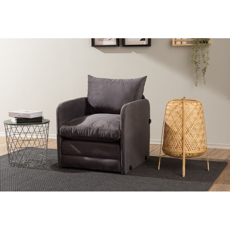 Casa si Gradina - Mobilier - Canapele si coltare - Canapele - Canapea extensibila, Atelier Del Sofa, textil, gri, 68x70x66 cm - Infinity.ro