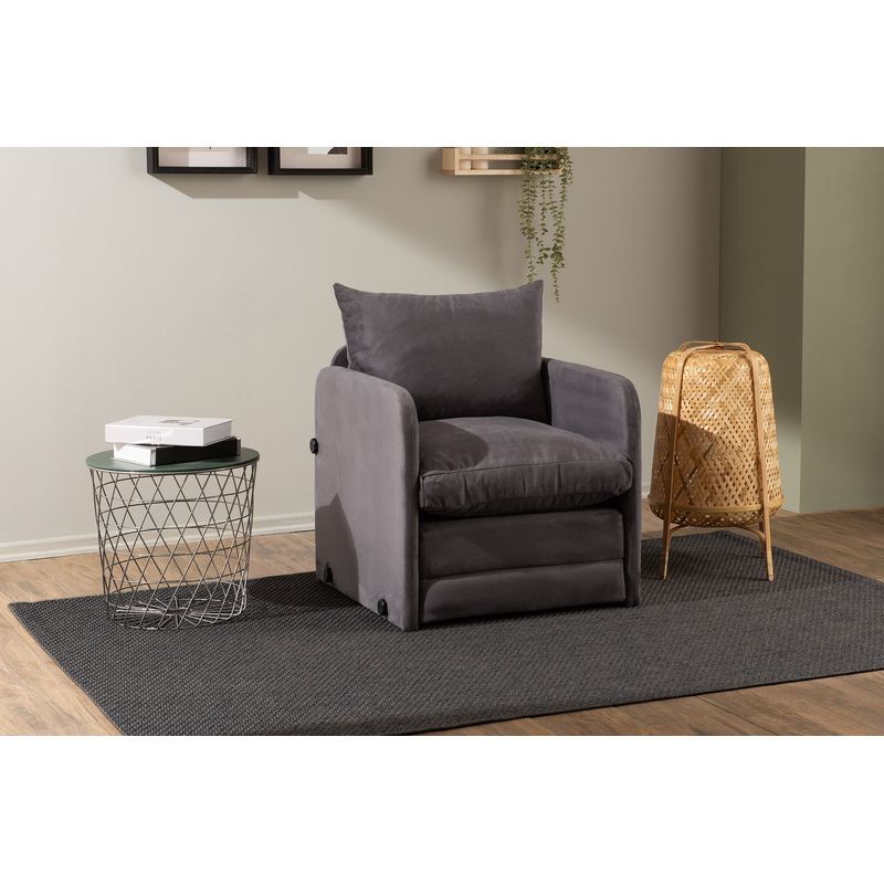Casa si Gradina - Mobilier - Canapele si coltare - Canapele - Canapea extensibila, Atelier Del Sofa, textil, gri, 68x70x66 cm - Infinity.ro