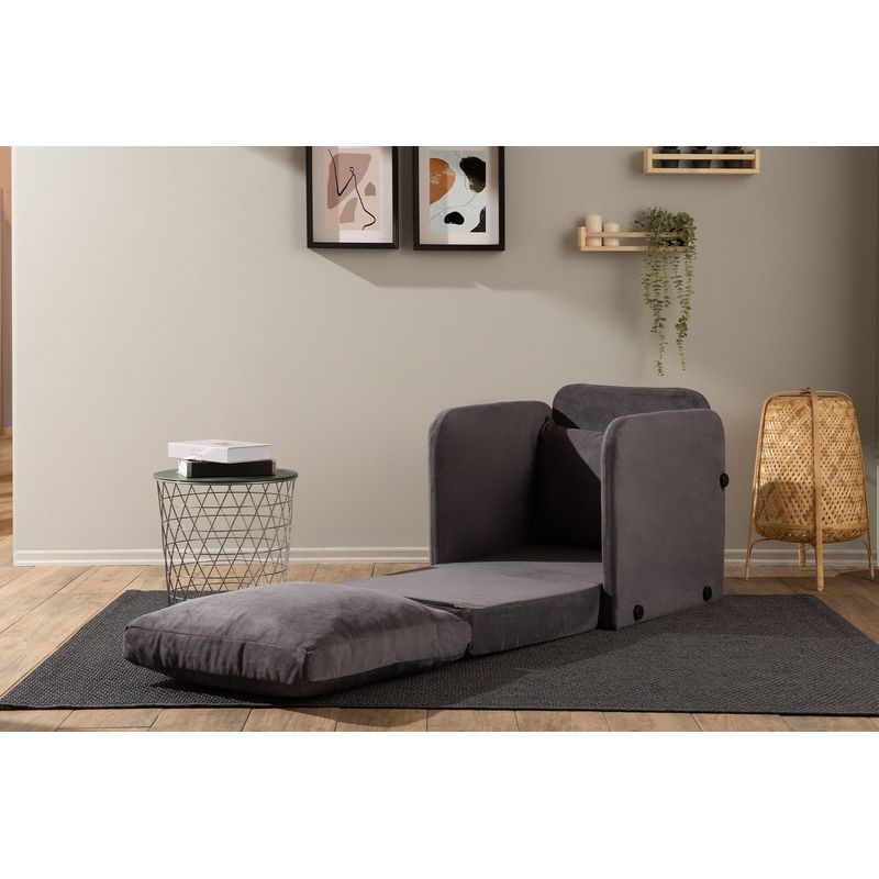 Casa si Gradina - Mobilier - Canapele si coltare - Canapele - Canapea extensibila, Atelier Del Sofa, textil, gri, 68x70x66 cm - Infinity.ro