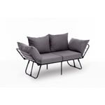 Casa si Gradina - Mobilier - Canapele si coltare - Canapele - Canapea extensibila, Atelier Del Sofa, metal si poliester, gri, 150x78x60 cm - Infinity.ro