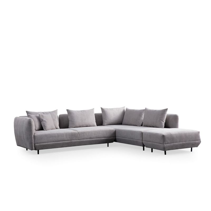 Casa si Gradina - Mobilier - Canapele si coltare - Coltare - Coltar, Atelier Del Sofa, lemn de fag si pal, gri deschis, 310x265x102 cm - Infinity.ro