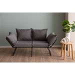 Casa si Gradina - Mobilier - Canapele si coltare - Canapele - Canapea extensibila, Atelier Del Sofa, metal si poliester, gri, 150x78x60 cm - Infinity.ro