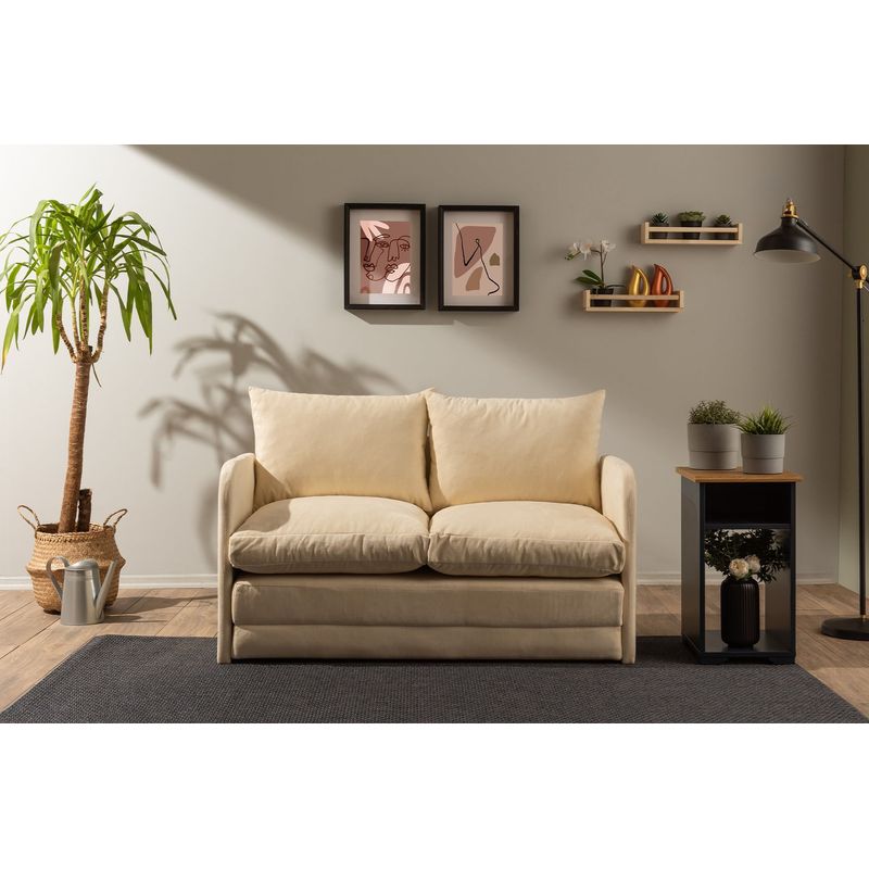 Casa si Gradina - Mobilier - Canapele si coltare - Canapele - Canapea extensibila, Atelier Del Sofa, textil, crem, 128x70x66 cm - Infinity.ro