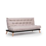 Casa si Gradina - Mobilier - Canapele si coltare - Canapele - Canapea extensibila 3 locuri, Atelier Del Sofa, structura metal, stofa in, crem, 185x92x82 cm - Infinity.ro