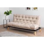 Casa si Gradina - Mobilier - Canapele si coltare - Canapele - Canapea extensibila 3 locuri, Atelier Del Sofa, structura metal, stofa in, crem, 185x92x82 cm - Infinity.ro