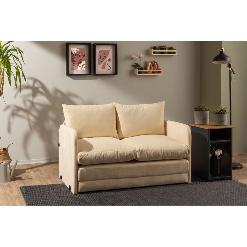 Casa si Gradina - Mobilier - Canapele si coltare - Canapele - Canapea extensibila, Atelier Del Sofa, textil, crem, 128x70x66 cm - Infinity.ro