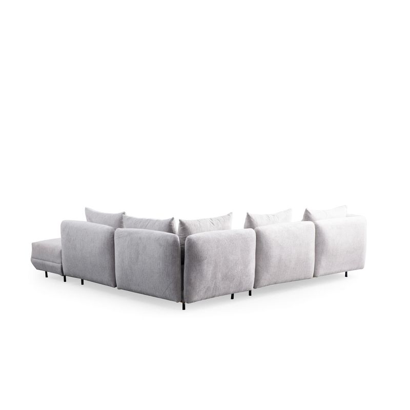 Casa si Gradina - Mobilier - Canapele si coltare - Coltare - Coltar, Atelier Del Sofa, lemn de fag si pal, gri deschis, 310x265x102 cm - Infinity.ro