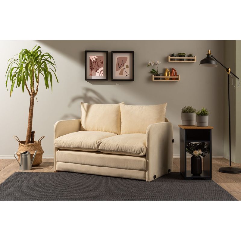 Casa si Gradina - Mobilier - Canapele si coltare - Canapele - Canapea extensibila, Atelier Del Sofa, textil, crem, 128x70x66 cm - Infinity.ro