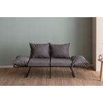 Casa si Gradina - Mobilier - Canapele si coltare - Canapele - Canapea extensibila, Atelier Del Sofa, metal si poliester, gri, 150x78x60 cm - Infinity.ro