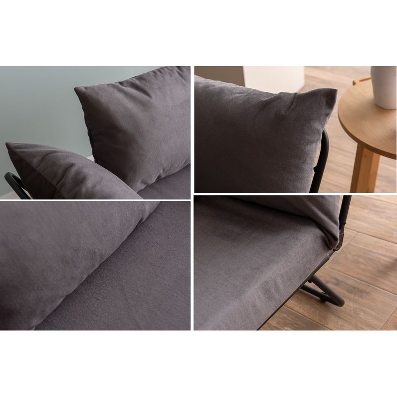 Casa si Gradina - Mobilier - Canapele si coltare - Canapele - Canapea extensibila, Atelier Del Sofa, metal si poliester, gri, 150x78x60 cm - Infinity.ro