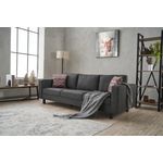 Casa si Gradina - Mobilier - Canapele si coltare - Canapele - Canapea 3 locuri, Atelier Del Sofa, stofa poliester-lin, antracit, 222x83x91 cm - Infinity.ro